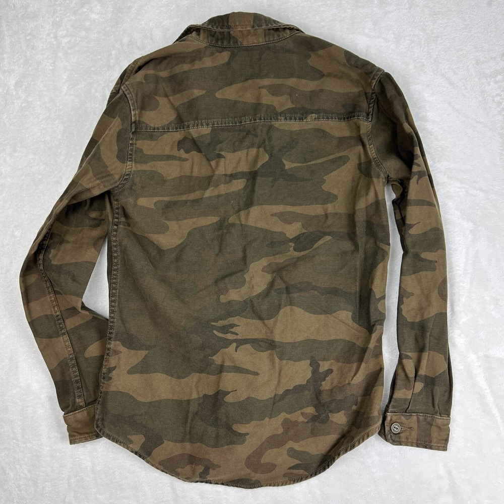 TNA Aritzia Jacket Top Size Small Camo Camoflauge Military Casual Button Front - Picture 7 of 7